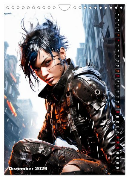 Produktbild: ROCKERINNEN Cyber, Goth, Punk und mehr (Wandkalender 2026 DIN A4 hoch), CALVENDO Monatskalender