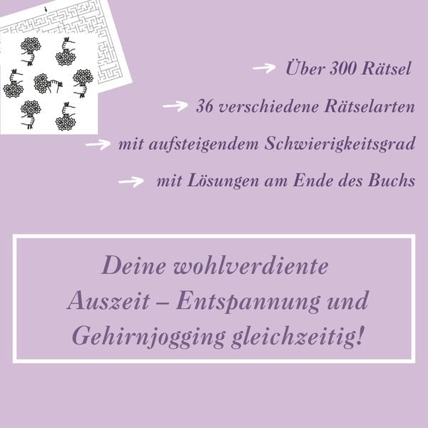 Produktbild: R&auml;tselAuszeit &ndash; Achtsamkeit. &Uuml;ber 300 R&auml;tsel f&uuml;r Klarheit, Entschleunigung und Kreativit&auml;t