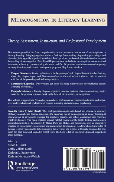 Produktbild: Metacognition in Literacy Learning