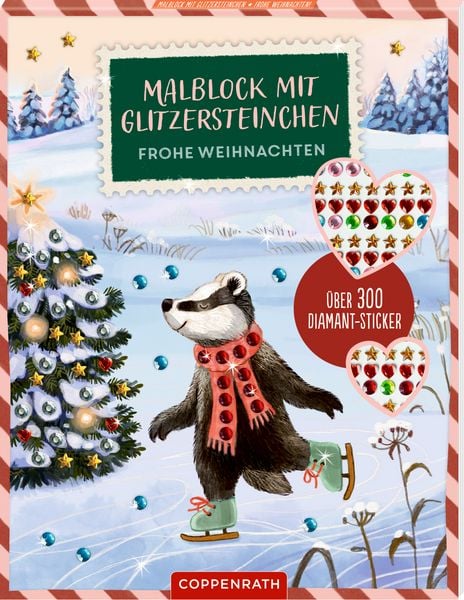 Produktbild: Malblock mit Glitzersteinchen &ndash; Frohe Weihnachten!