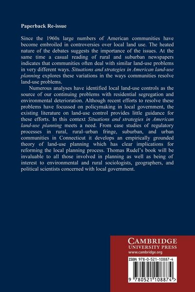 Produktbild: Situations and Strategies in American Land-Use Planning