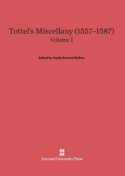Produktbild: Tottel's Miscellany (1557-1587), Volume I