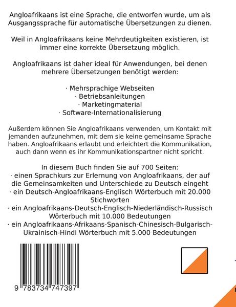 Produktbild: Angloafrikaans f&uuml;r Deutschsprachige