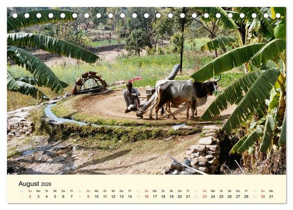 Produktbild: Alltagsleben in Indien (Tischkalender 2026 DIN A5 quer), CALVENDO Monatskalender