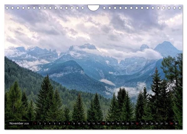 Produktbild: Die Dolomiten - Traumhafte Welt aus Stein (Wandkalender 2026 DIN A4 quer), CALVENDO Monatskalender