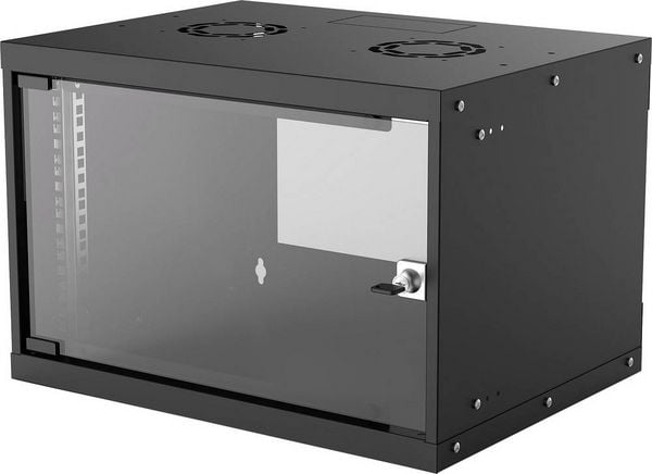 Produktbild: Intellinet Basic Line 6HE 19 Zoll Wandgeh&auml;use (B x H x T) 540 x 353 x 400 mm 6 HE Schwarz (RAL 9005)