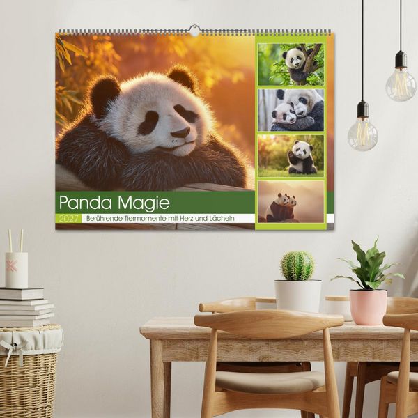 Produktbild: Panda Magie (Wandkalender 2027 DIN A2 quer), CALVENDO Monatskalender