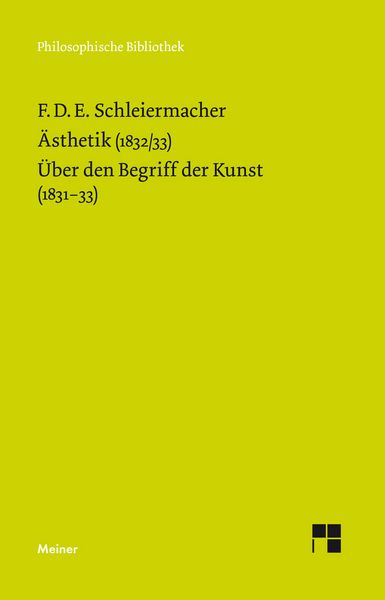 Produktbild: &Auml;sthetik (1832/33). &Uuml;ber den Begriff der Kunst (1831-33)