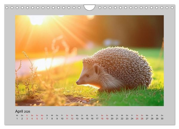 Produktbild: Mein Igel-Kalender (Wandkalender 2026 DIN A4 quer), CALVENDO Monatskalender