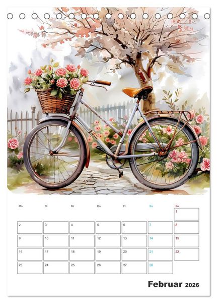 Produktbild: Fahrradpoesie (Tischkalender 2026 DIN A5 hoch), CALVENDO Monatskalender