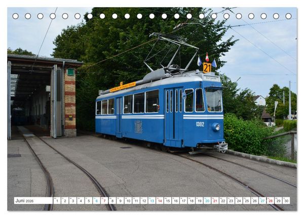 Produktbild: Die Z&uuml;rcher Tram (Tischkalender 2026 DIN A5 quer), CALVENDO Monatskalender