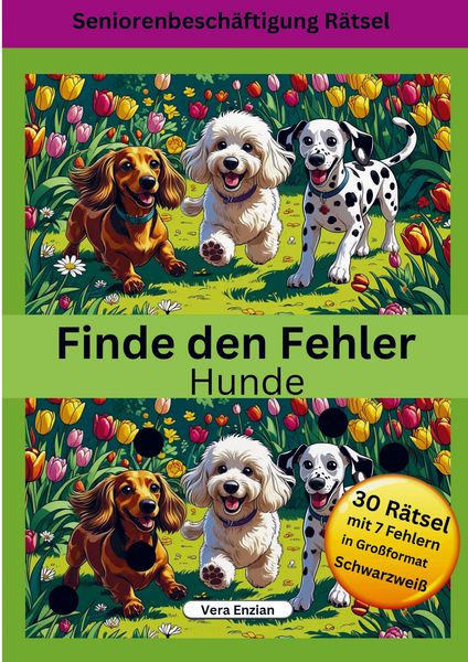 Produktbild: Finde den Fehler - Hunde - Seniorenbesch&auml;ftigung R&auml;tsel - Grossformat