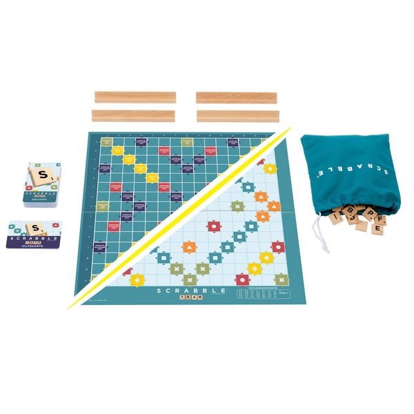 Produktbild: Scrabble Original Holz 2 in 1