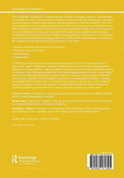 Produktbild: The Routledge Companion to Interdisciplinary Studies in Singing, Volume I