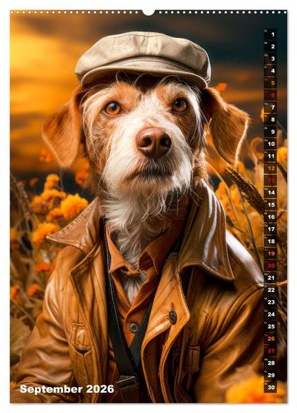 Produktbild: Stylische Hunde (hochwertiger Premium Wandkalender 2026 DIN A2 hoch), Kunstdruck in Hochglanz