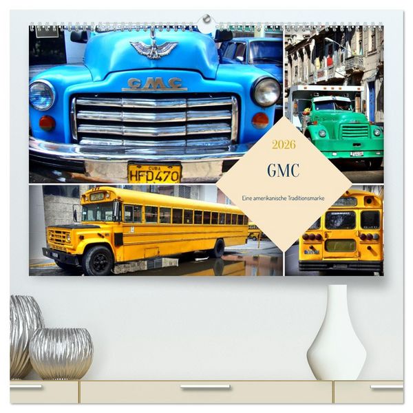 GMC - Eine amerikanische Traditionsmarke (hochwertiger Premium Wandkalender 2026 DIN A2 quer), Kunstdruck in Hochglanz