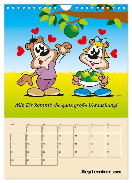 Produktbild: Ein Jahr mit Dir! (Wandkalender 2026 DIN A4 hoch), CALVENDO Monatskalender