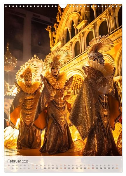 Produktbild: Karneval in Venedig (Wandkalender 2026 DIN A3 hoch), CALVENDO Monatskalender