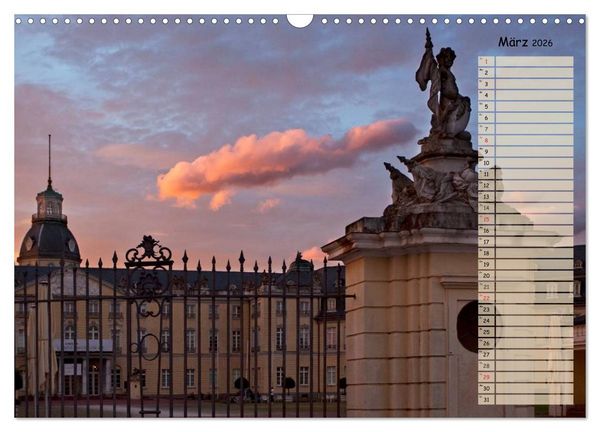 Produktbild: KARLSRUHE F&Uuml;R NACHTSCHW&Auml;RMER (Wandkalender 2026 DIN A3 quer), CALVENDO Monatskalender