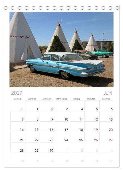 Produktbild: Tischplaner 2027 - Route 66 im S&uuml;dwesten (A5 Tischkalender zum Aufstellen) CALVENDO