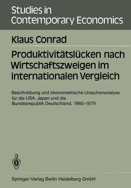 Produktbild: Produktivit&auml;tsl&uuml;cken nach Wirtschaftszweigen im internationalen Vergleich