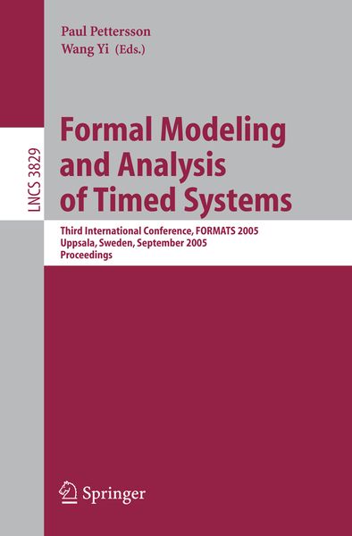 Produktbild: Formal Modeling and Analysis of Timed Systems