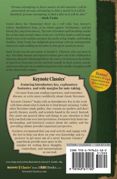 Produktbild: Adventures of Huckleberry Finn (Annotated Keynote Classics)