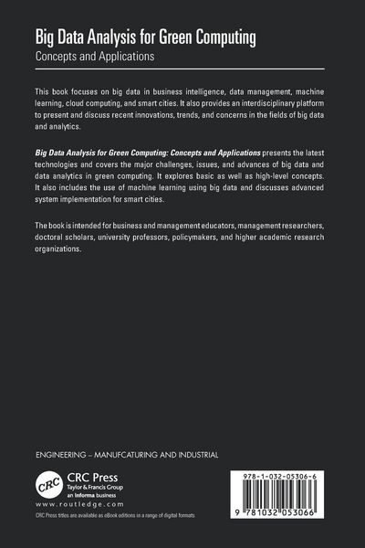 Produktbild: Big Data Analysis for Green Computing