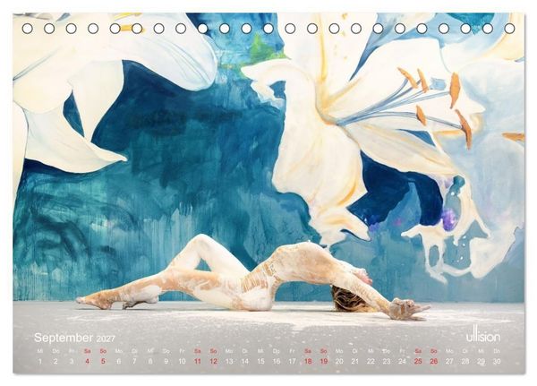 Produktbild: Farbspiele &ndash; Akt in Wei&szlig; (Tischkalender 2027 DIN A5 quer), CALVENDO Monatskalender