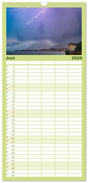 Produktbild: Familienplaner 2026 - Traumziele am Comer See mit 5 Spalten (Wandkalender, 21 x 45 cm) CALVENDO