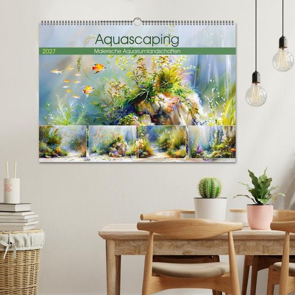 Produktbild: Aquascaping. Malerische Aquariumlandschaften (Wandkalender 2027 DIN A2 quer), CALVENDO Monatskalender