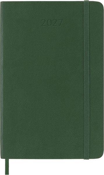 Produktbild: Moleskine 12 Monate Wochen Notizkalender 2027, Pocket/A6, 1 Wo = 1 Seite, rechts linierte Seite, Weicher Einband, Myrtengr&uuml;n
