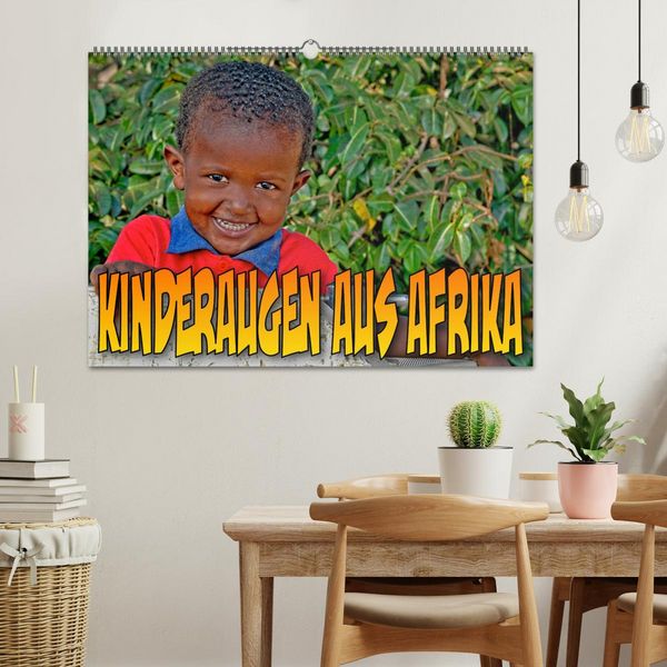 Produktbild: Kinderaugen aus Afrika (Wandkalender 2026 DIN A2 quer), CALVENDO Monatskalender