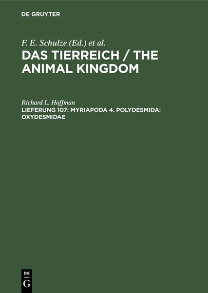 Produktbild: Myriapoda 4. Polydesmida: Oxydesmidae