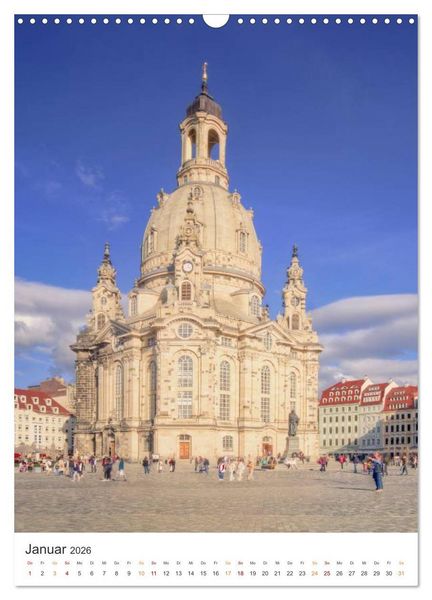 Produktbild: Highlights in Dresden (Wandkalender 2026 DIN A3 hoch), CALVENDO Monatskalender