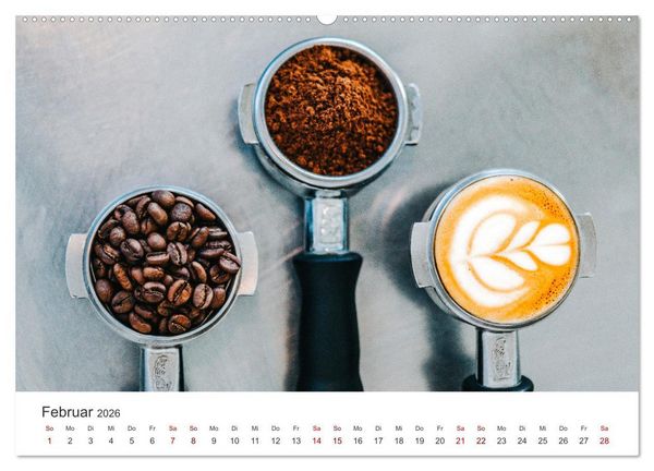 Produktbild: Kaffeekunst - Purer Genuss (Wandkalender 2026 DIN A2 quer), CALVENDO Monatskalender