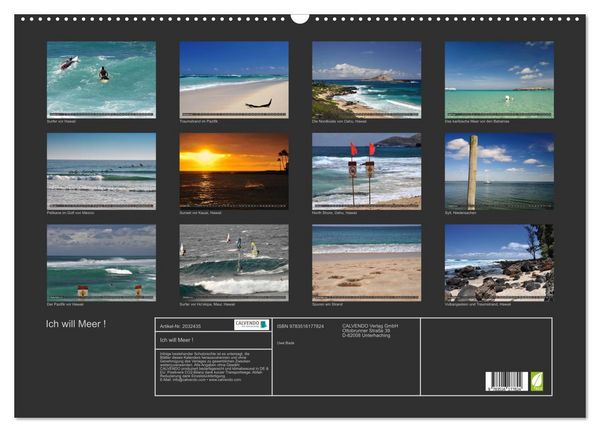 Produktbild: Ich will Meer ! (Wandkalender 2026 DIN A2 quer), CALVENDO Monatskalender