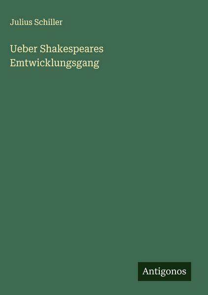 Produktbild: Ueber Shakespeares Emtwicklungsgang