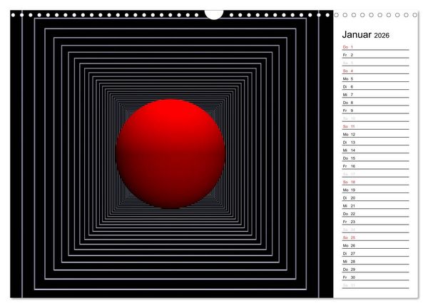 Produktbild: Mit Geometrie durch das Jahr (Wandkalender 2026 DIN A3 quer), CALVENDO Monatskalender