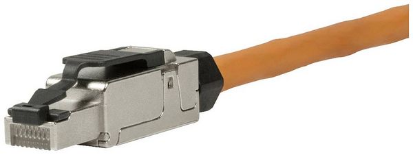 Produktbild: LogiLink MP0040 Feldkonfektionierbarer Stecker, Cat.6A, geschirmt, PrimeLine MP0040 Schwarz, Silber 1 St.