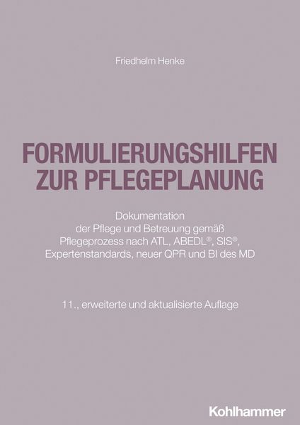 Produktbild: Formulierungshilfen zur Pflegeplanung