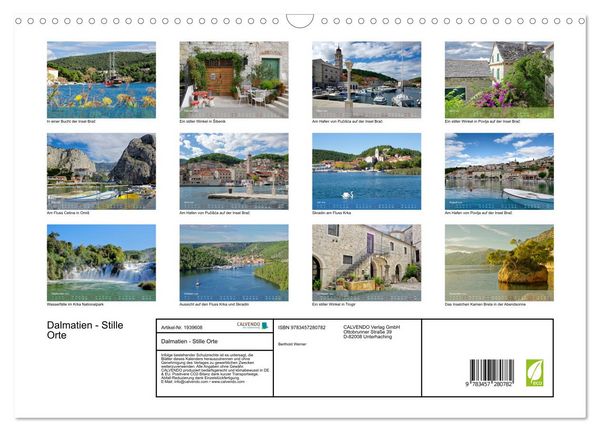 Produktbild: Dalmatien - Stille Orte (Wandkalender 2026 DIN A3 quer), CALVENDO Monatskalender