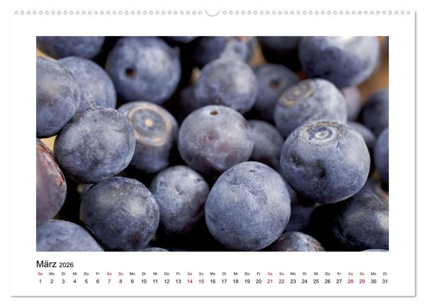 Produktbild: Frisches Obst - Mit leckeren Fr&uuml;chten und Vitaminen gesund durchs Jahr! (hochwertiger Premium Wandkalender 2026 DIN A2 quer), Kunstdruck in Hochglanz