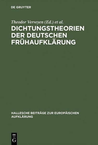 Produktbild: Dichtungstheorien der deutschen Fr&uuml;haufkl&auml;rung