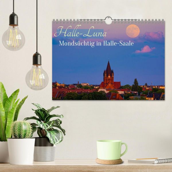 Produktbild: Halle-Luna - Monds&uuml;chtig in Halle-Saale (Wandkalender 2026 DIN A4 quer), CALVENDO Monatskalender