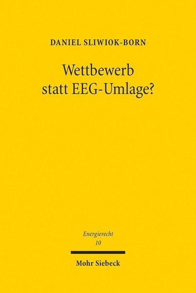 Produktbild: Wettbewerb statt EEG-Umlage?