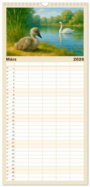 Produktbild: Familienplaner 2026 - Hans Christian Andersen. Sein Leben, seine Werke mit 5 Spalten (Wandkalender, 21 x 45 cm) CALVENDO