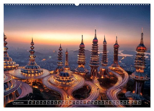 Produktbild: Die Fantasie als Architekt (Wandkalender 2026 DIN A2 quer), CALVENDO Monatskalender