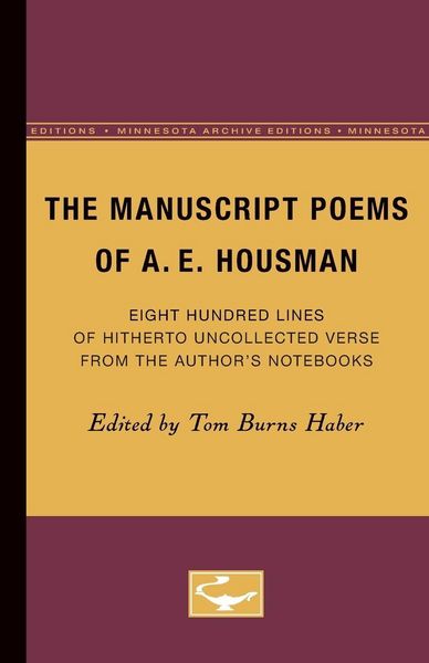Produktbild: The Manuscript Poems of A.E. Housman
