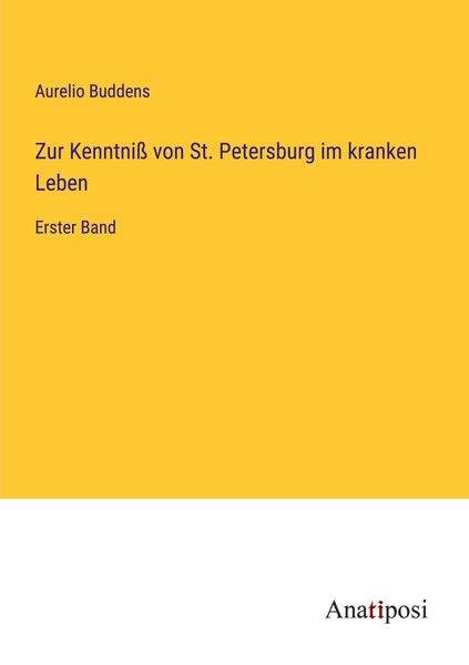 Produktbild: Zur Kenntni&szlig; von St. Petersburg im kranken Leben